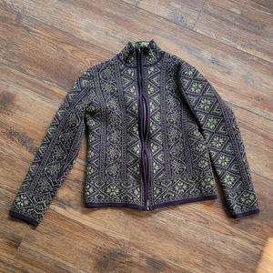 Kids Patterned Jacket - Purple and Green